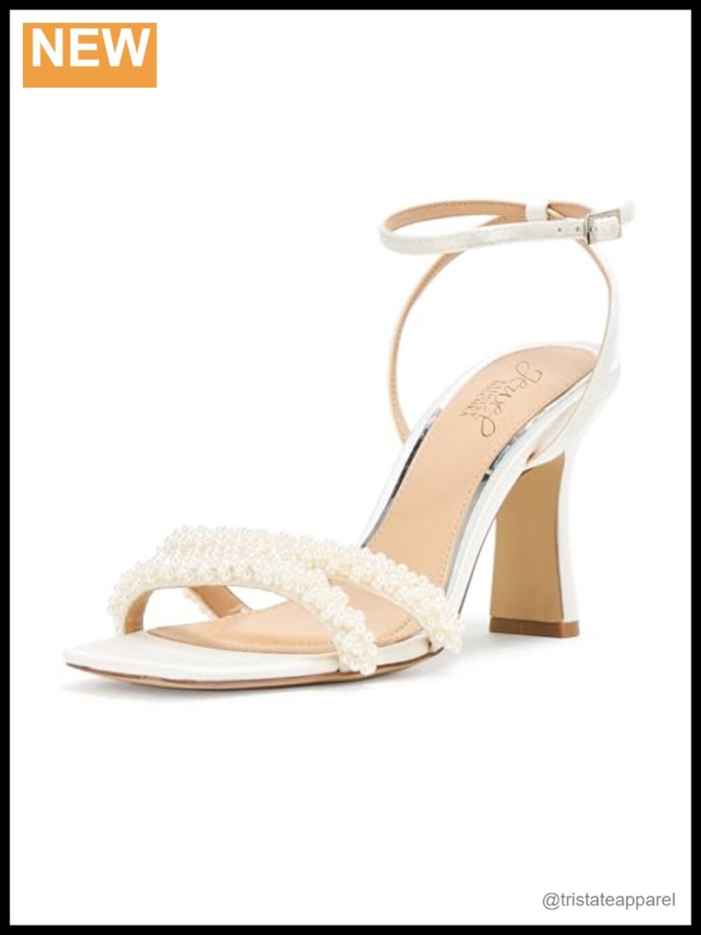 Lace Up Stiletto Heeled Sandals with Pearl Satin and Ankle Strap